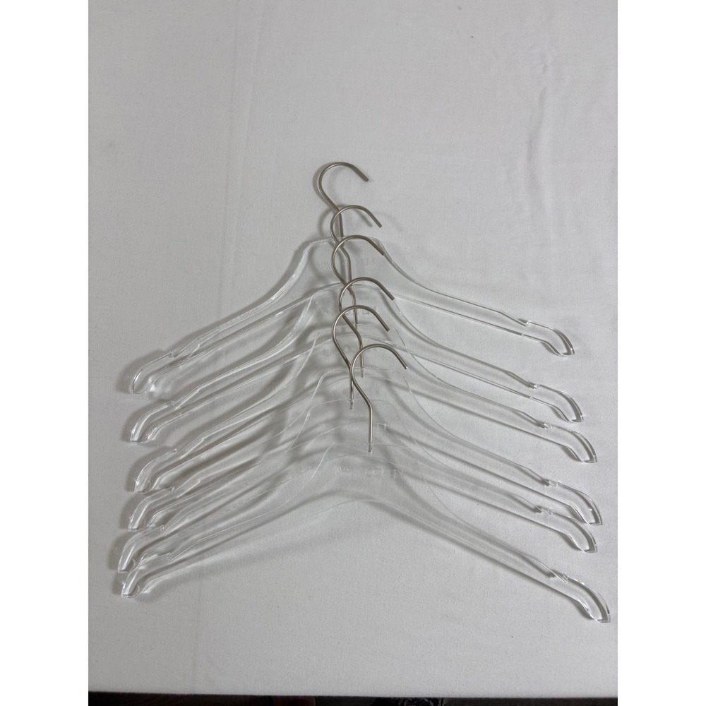 Kenzo x H&M Hangers Clear Good 6pc Acrylic Metal Hook Embossed Logo